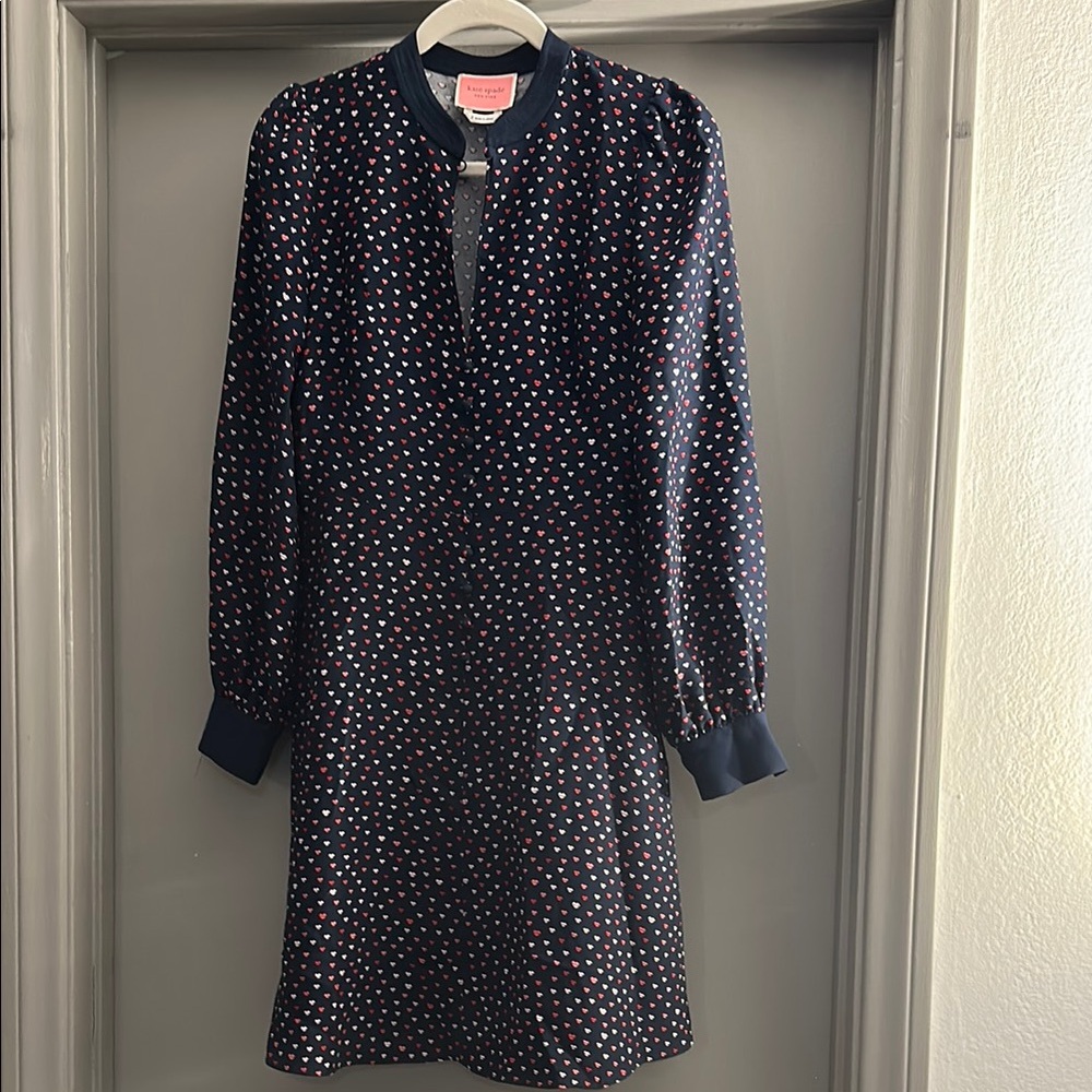 Navy Polka Dot Dress